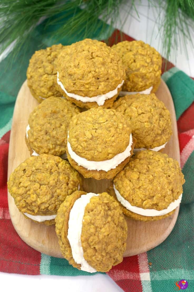 This quick and easy Pumpkin Oatmeal Cream Pie recipe uses everyday kitchen staples to create a delectable, moist and chewy cookie perfect for any time of the year!!