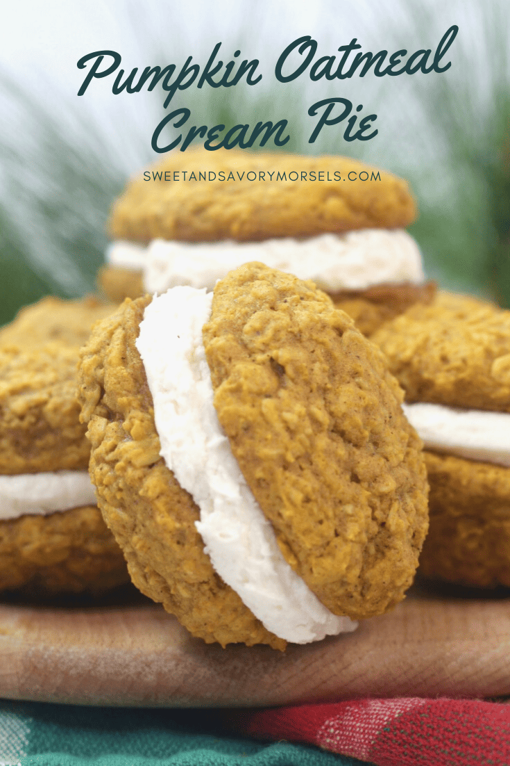 These homemade Pumpkin Oatmeal Cream Pies are super moist and packed with brown sugar and cinnamon goodness. 