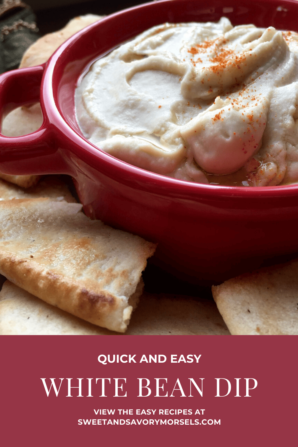 This easy White Bean Dip can be served with veggies, pita chips, breadsticks, and so much more!