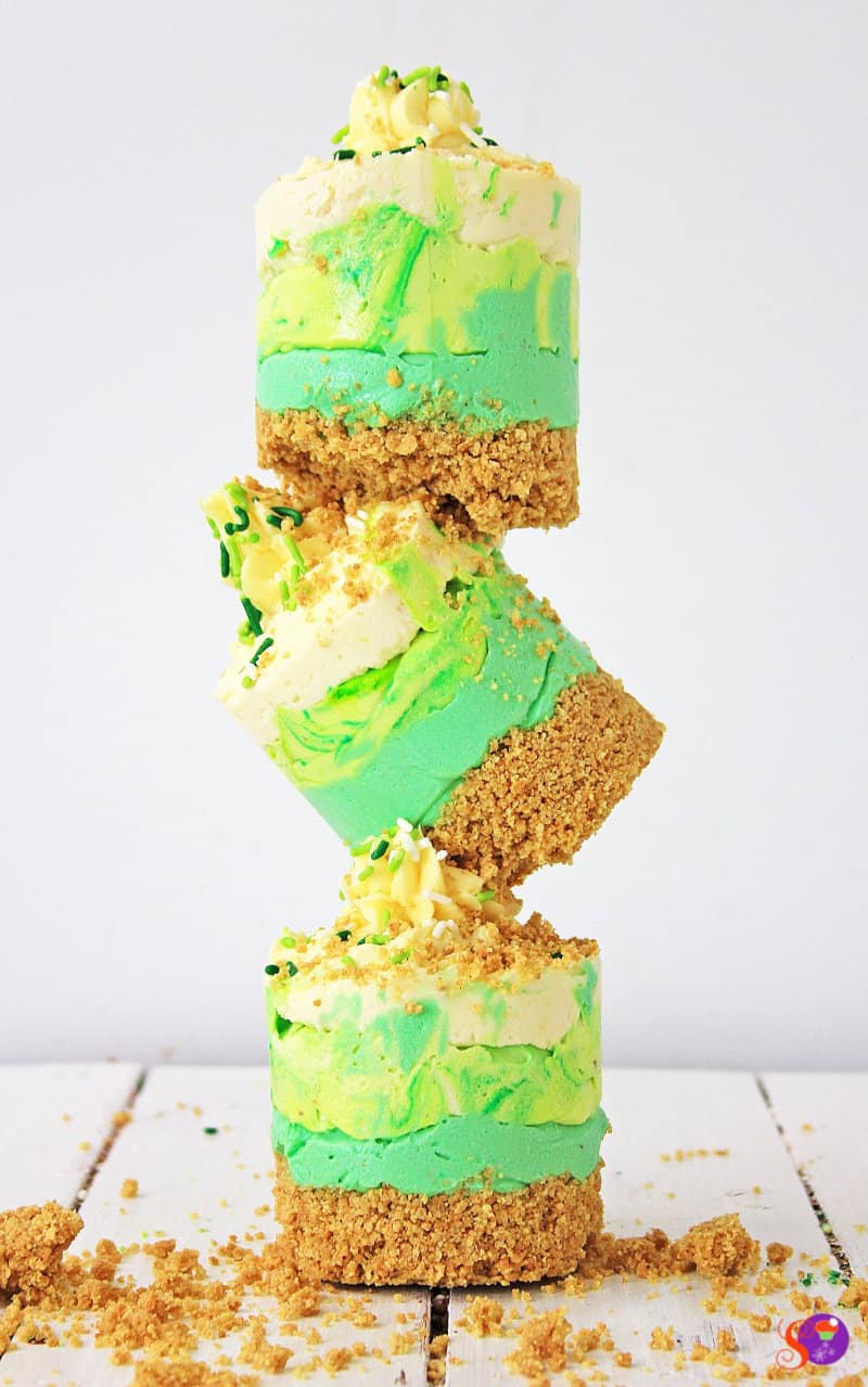 Stack of St. Patrick's Day Cheesecake