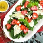 easy Spinach, Strawberry & Fennel Salad with Balsamic Vinaigrette Dressing