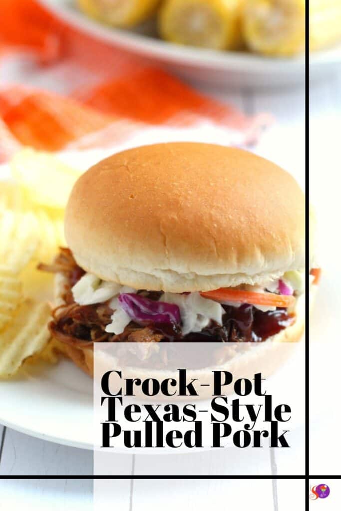 Crock-Pot Texas-Style Pulled Pork on a bun