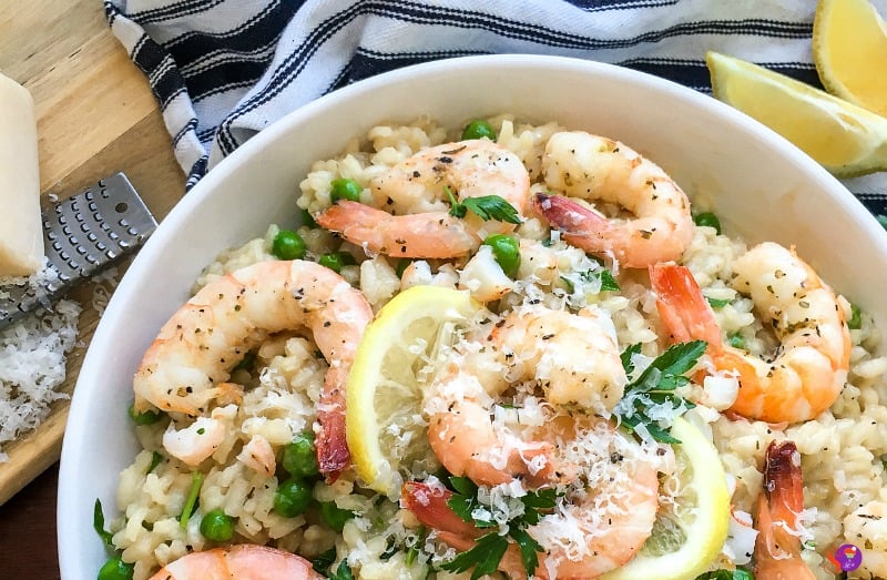 easy Prawn and Pea Risotto