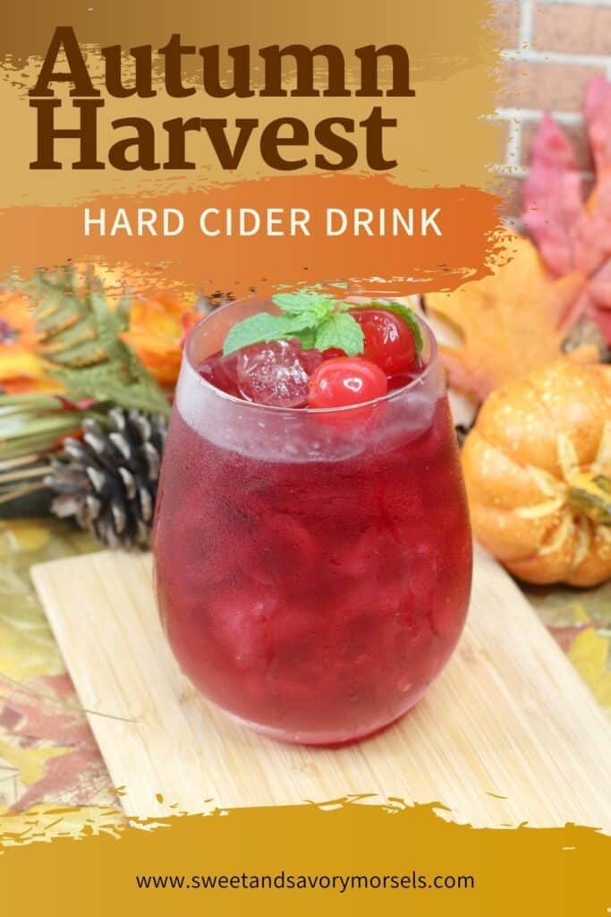 Autumn Harvest Hard Cider Drink on a table