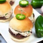 Air Fryer Jalapeño Popper Burger Sliders