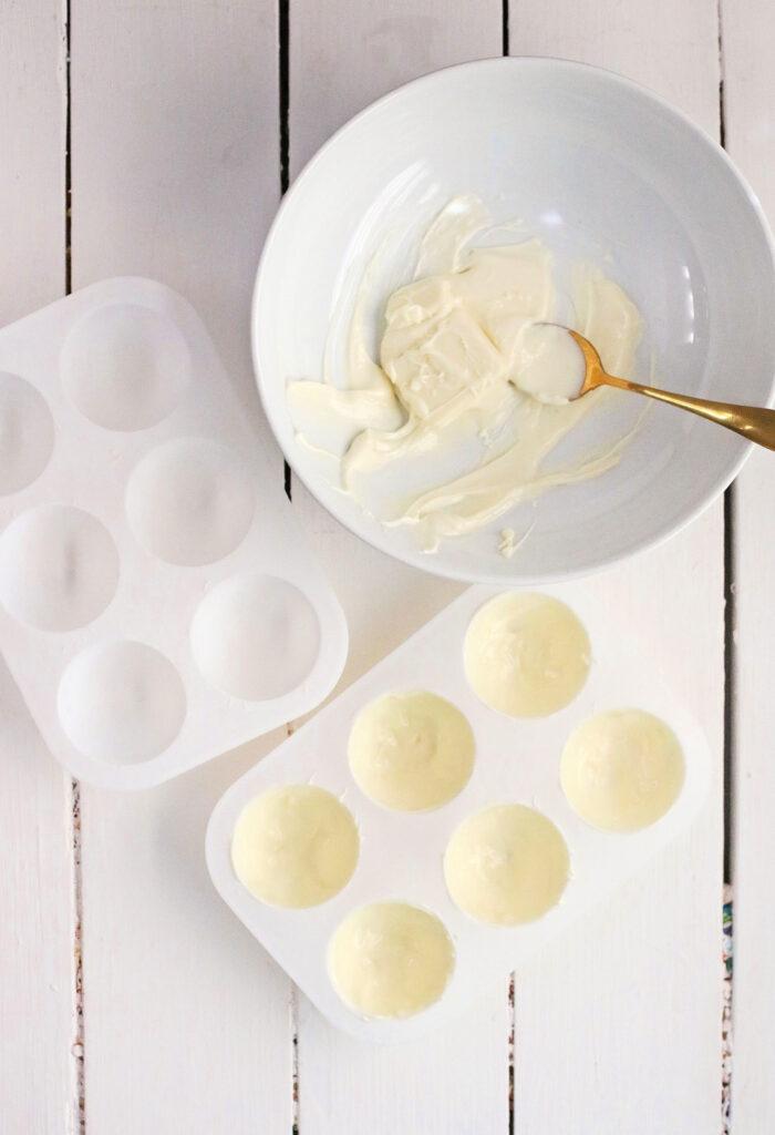 Carrot Cake White Hot Chocolate Bombs