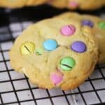 Sweet and Crunchy White Chocolate M&M Easter Cookies