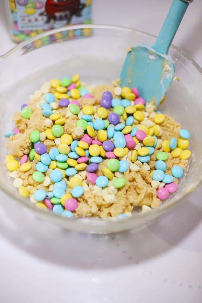 White Chocolate M&M Easter Cookies