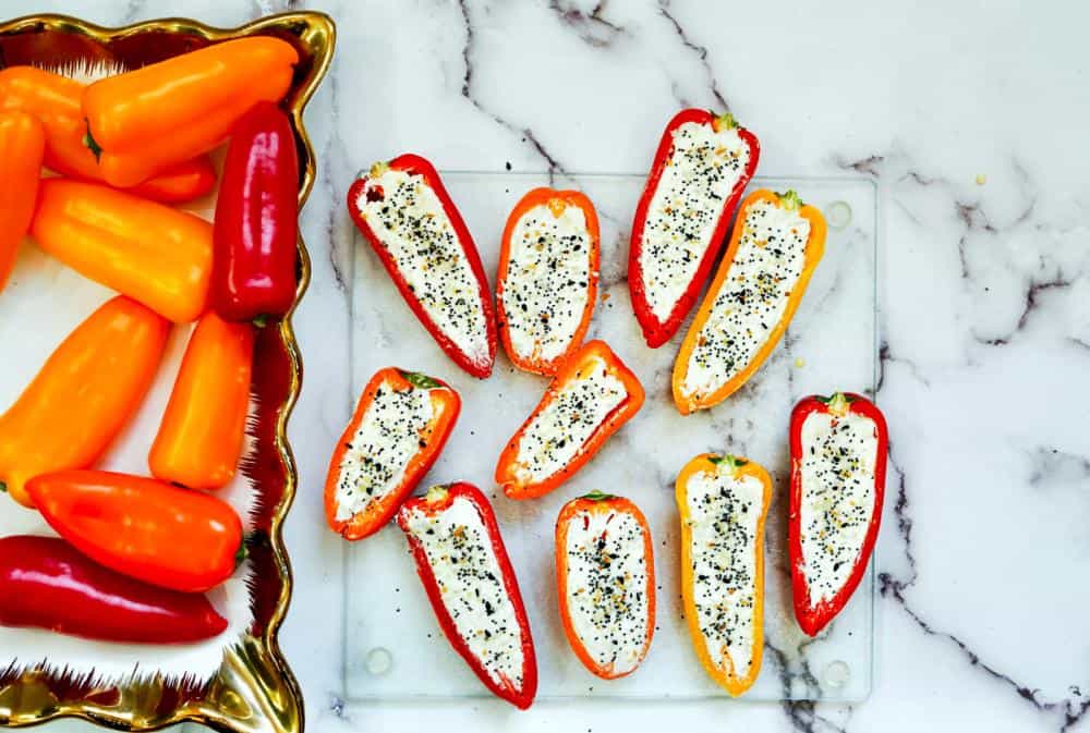 Everything Bagel Stuffed Mini Peppers