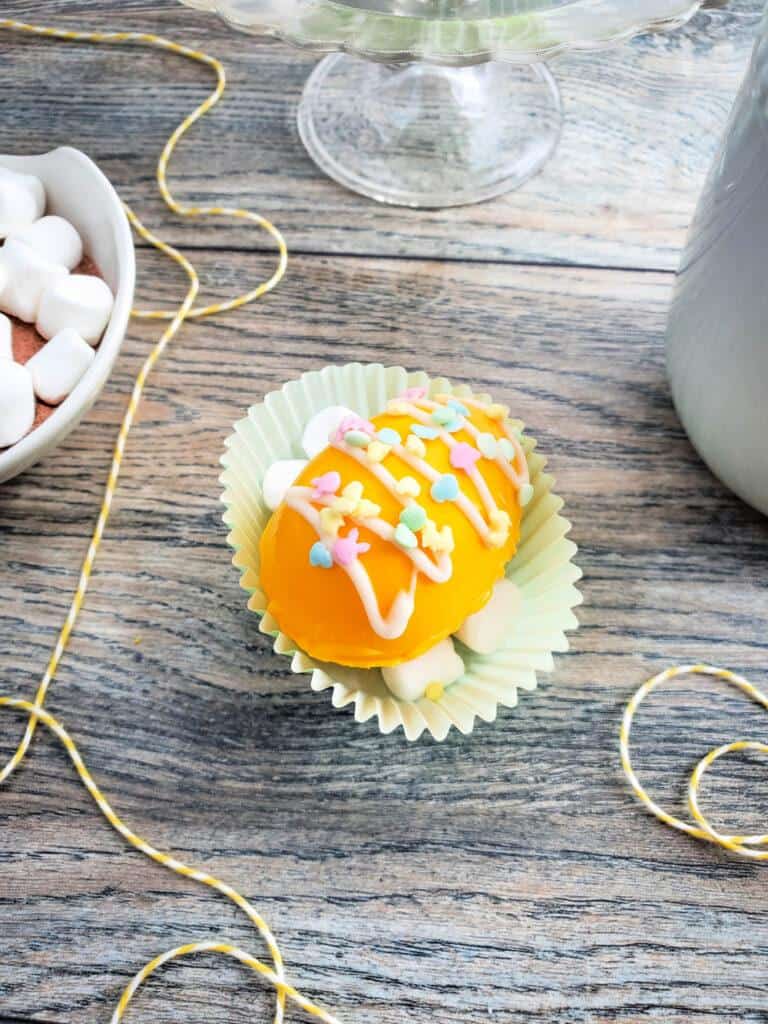 Yellow Easter Egg Hot Cocoa Bombs