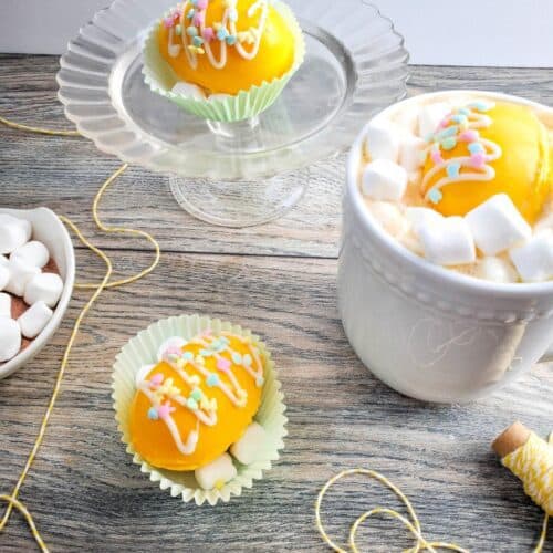 Yellow Easter Egg Hot Cocoa Bombs 14