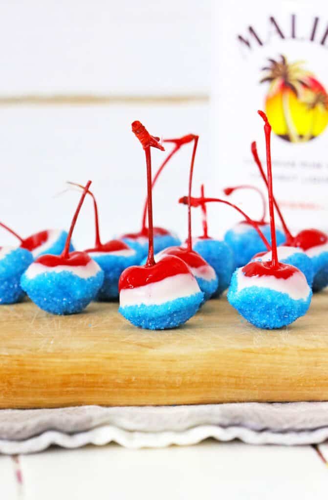 Mouth-Watering Boozy Patriotic Cherries