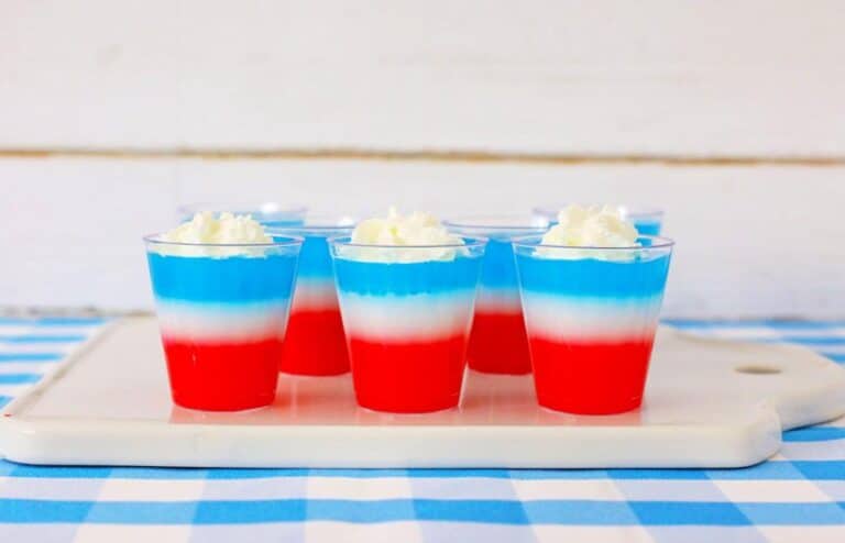 Red, White, And Blue Whipped Cream Jello Shots