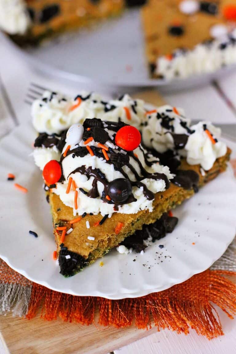 Colorful Halloween M & M Cookie Cake