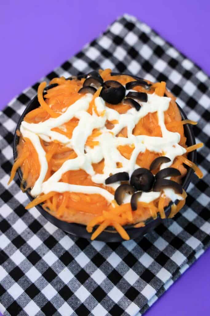 Halloween Spider Bean Dip