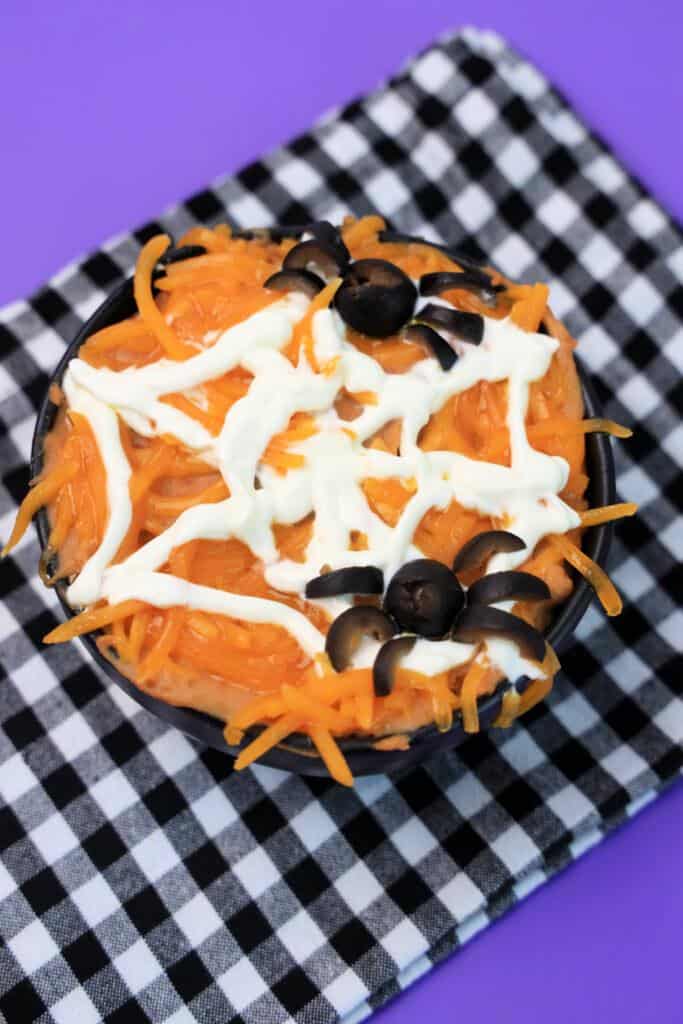 Halloween Spider Bean Dip