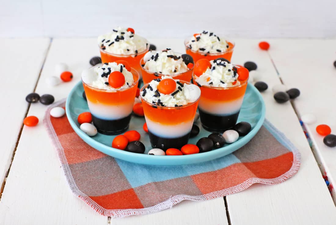 Easy Layered Halloween Jello Shots