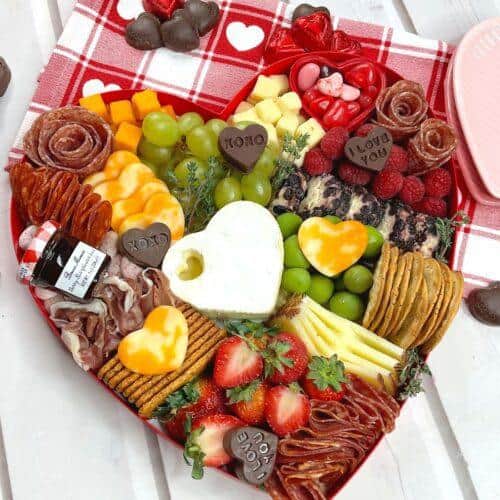 Valentine's Day charcuterie heart box 16 Valentine's Day Charcuterie Heart Box