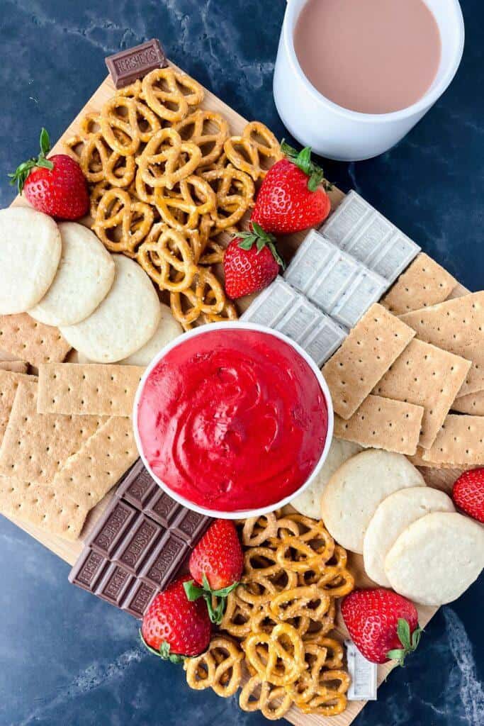 Red Velvet Marshmallow Dip Charcuterie