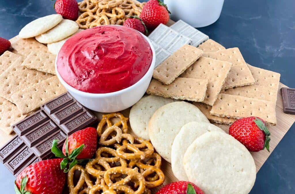 Red Velvet Marshmallow Dip Charcuterie