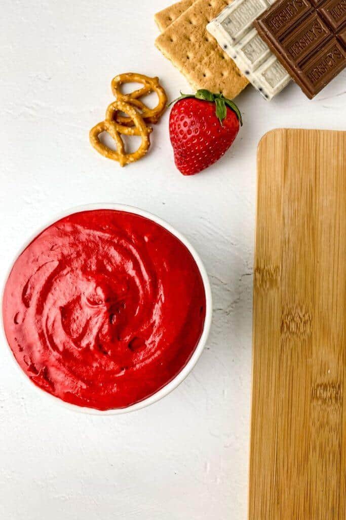 Red Velvet Marshmallow Dip Charcuterie