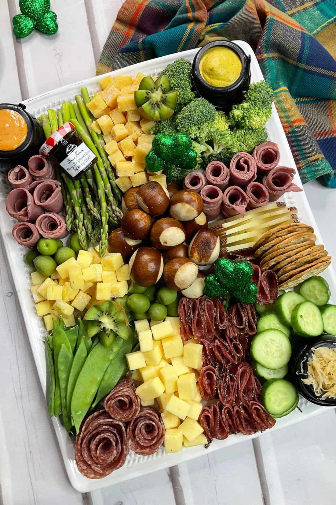 St. Patrick's day charcuterie board - Sweet and Savory Morsels