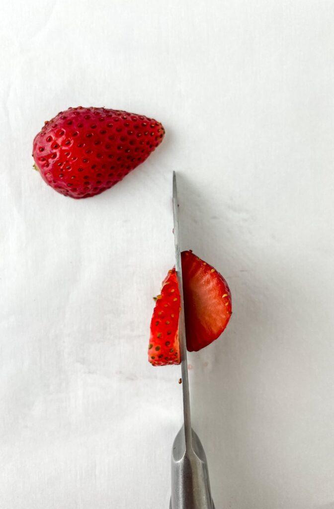 Cut Strawberries in Half