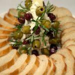 Festive Cheese and Olive Christmas Tree