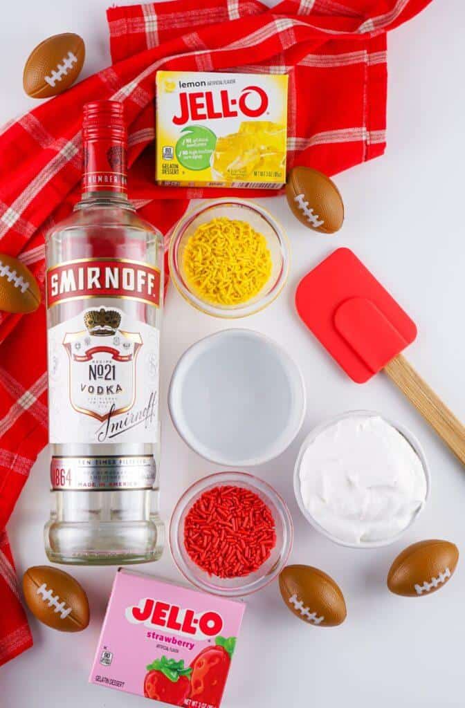 Ingredients Chiefs Jello Shots