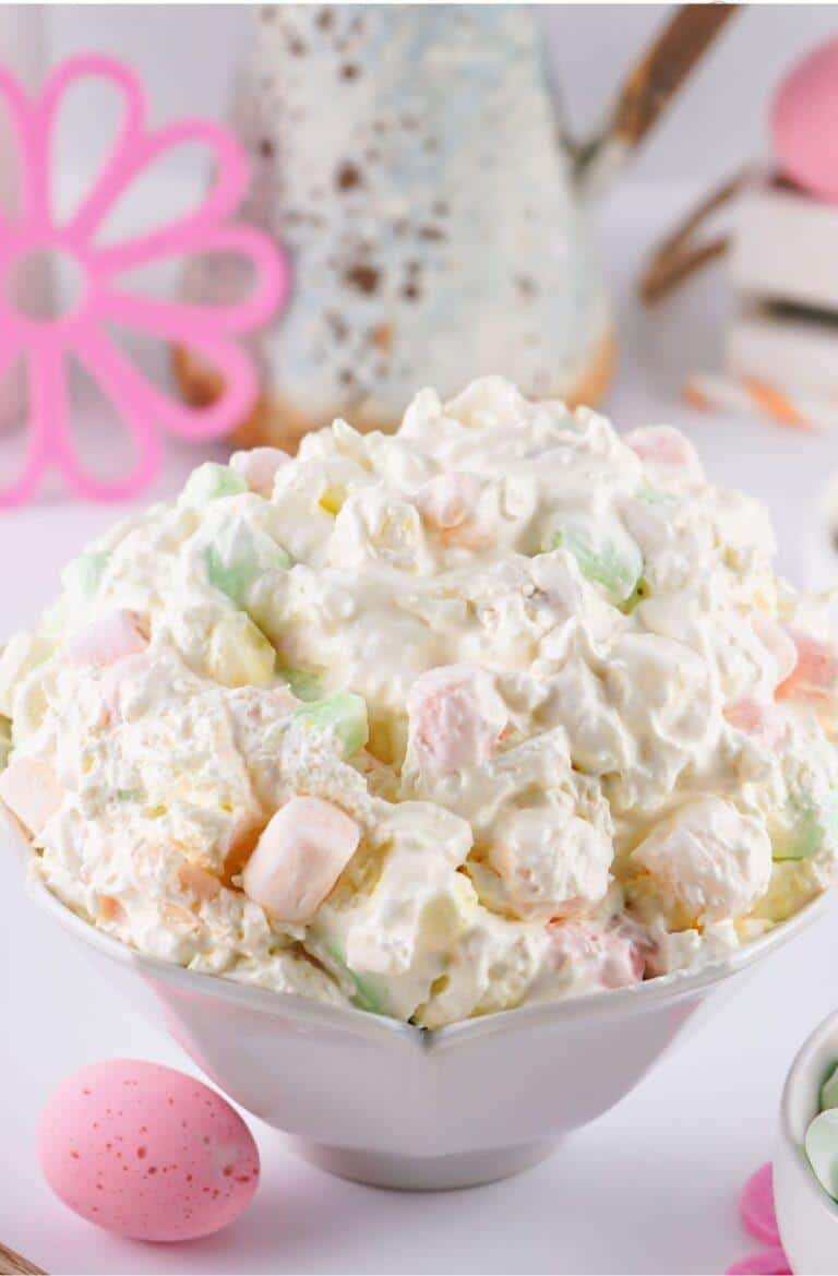 FESTIVE EASTER FLUFF SALAD - Sweet and Savory Morsels