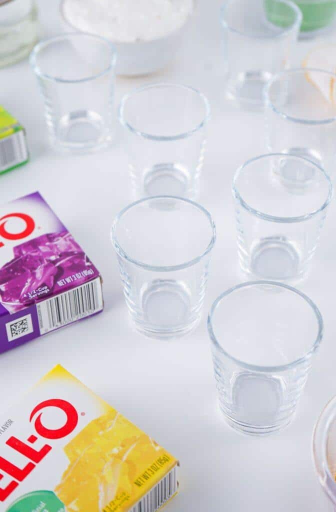 Line Shot Glasses Up