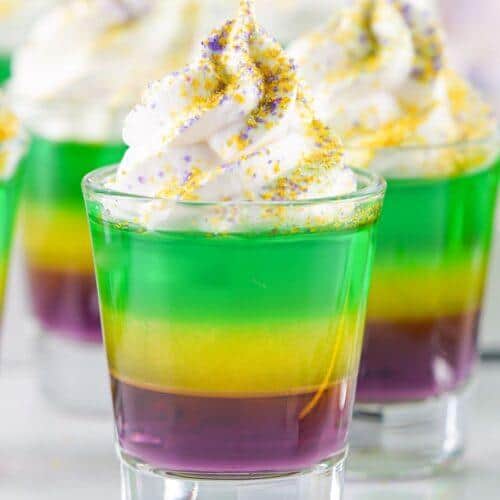 MARDI GRAS JELLO SHOTS: LET THE GOOD TIMES ROLL - Sweet and Savory Morsels