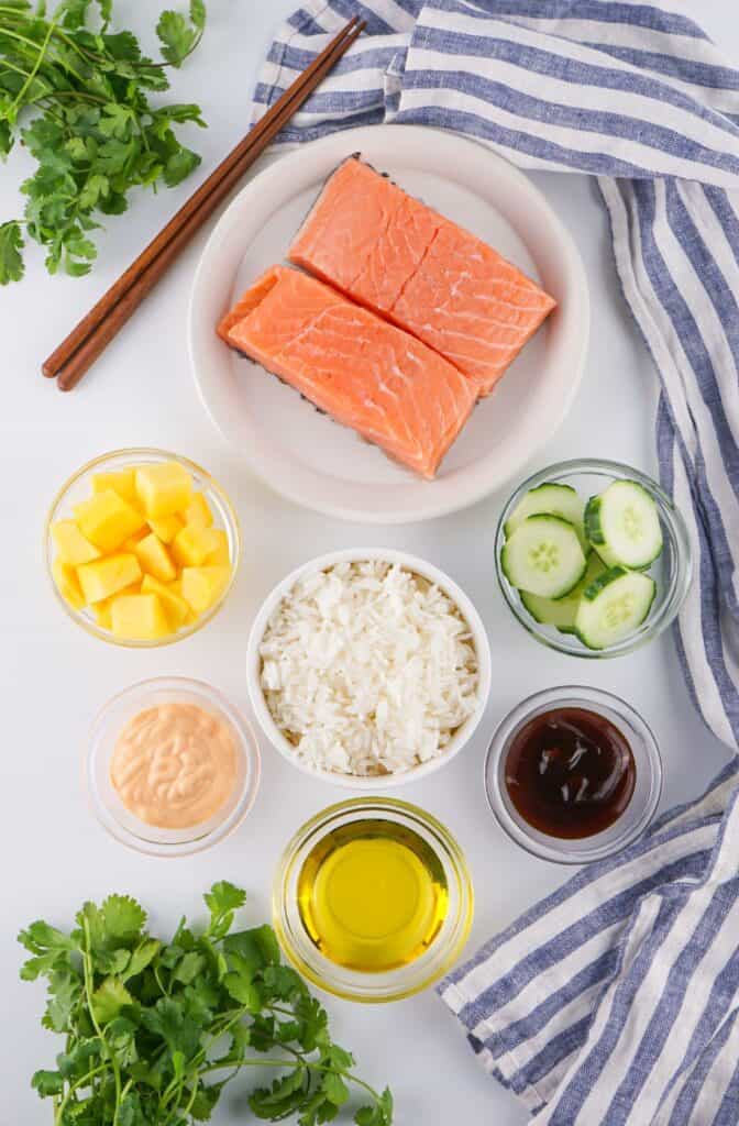 Salmon Teriyaki Bowl Ingredients