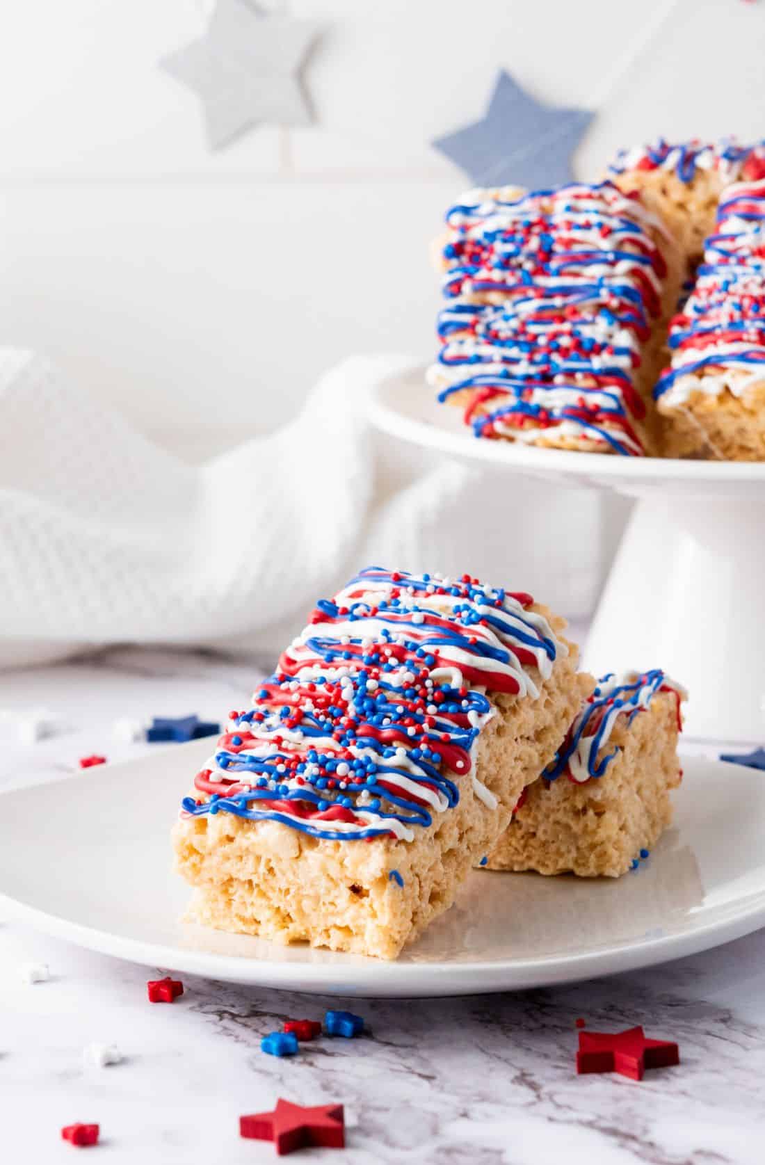 Feature Independence Day Rice Krispie Treats