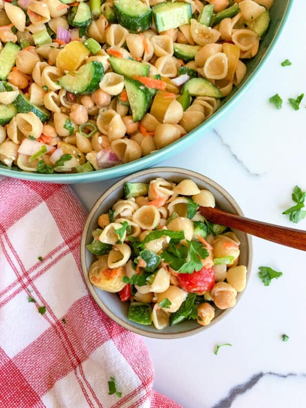 Lemon Tahini Pasta Salad