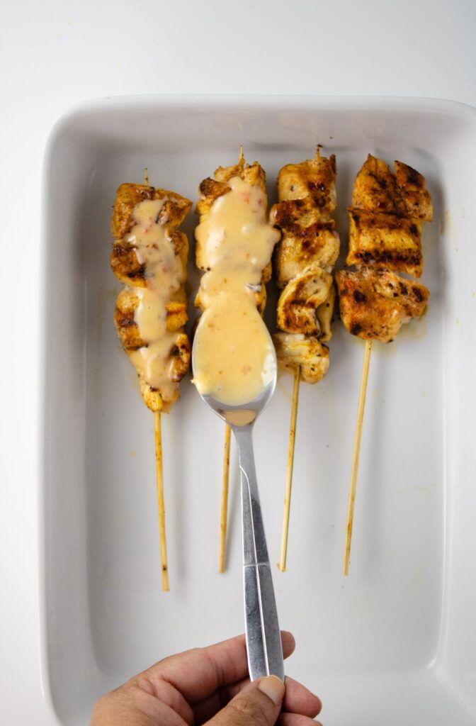 BANG BANG CHICKEN SKEWERS - EASY TO MAKE 8 Bang Bang Chicken Skewers
