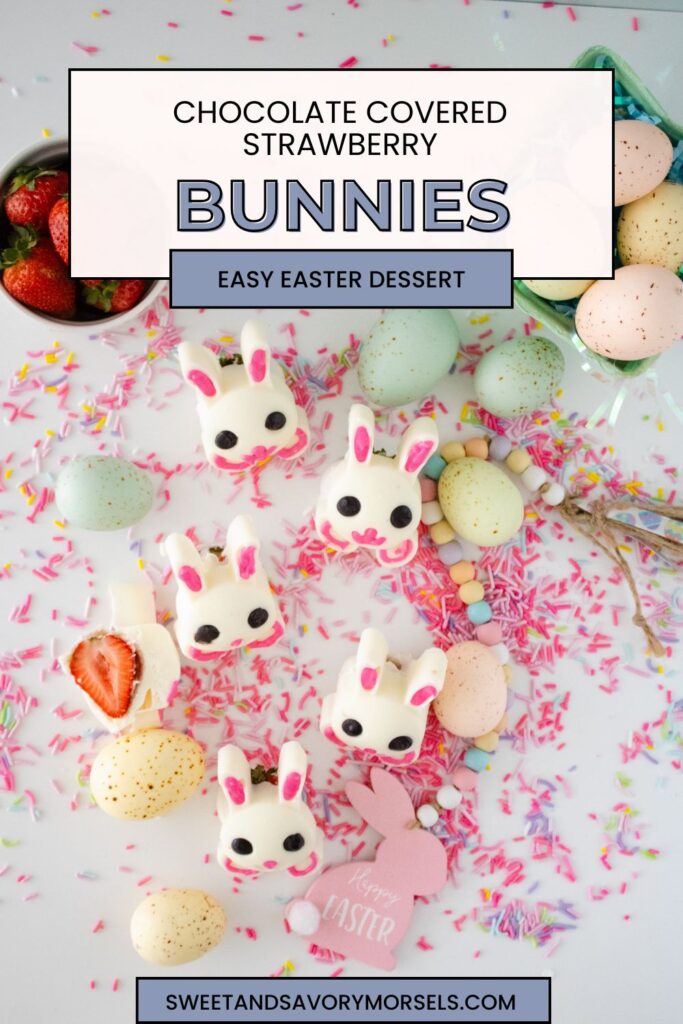 Chocolate Covered Strawberry Bunnies - Easy Easter Dessert 1 Chocolate Covered Strawberry Bunnies