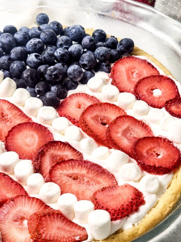 Patriotic American Flag Fruit Pizza